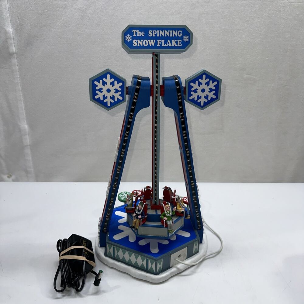 Lemax The Spinning Snowflake 04737 Christmas Holiday Carnival Village No Sound - Picture 6 of 9
